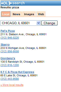 AOL’s mobile search