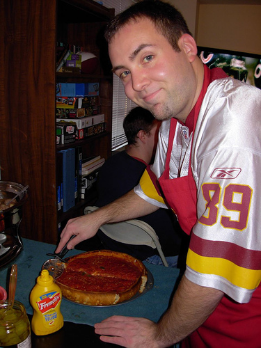 Jason with Giordano’s pizza