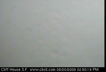 No, I didn't just paste in a white image. This is a view from a webcam near Ocean Beach.